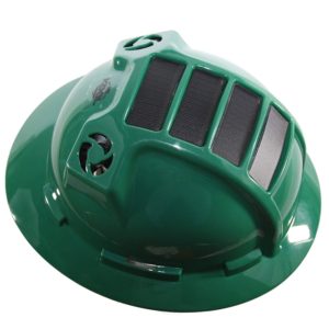 Hard Hat Head Protection Kool Breeze Solar Helmet With Rechargeable Battery and Adjustable Ratchet Suspension Green 