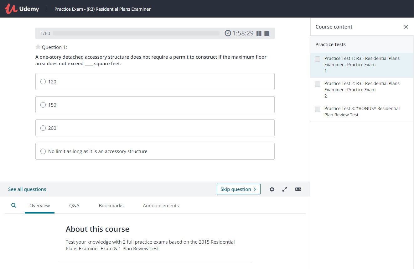 Practice Exam | R3 Residential Plans Examiner Certification – Building