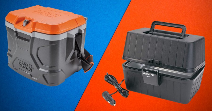 Cooler and Heated Construction Worker Lunch Boxes
